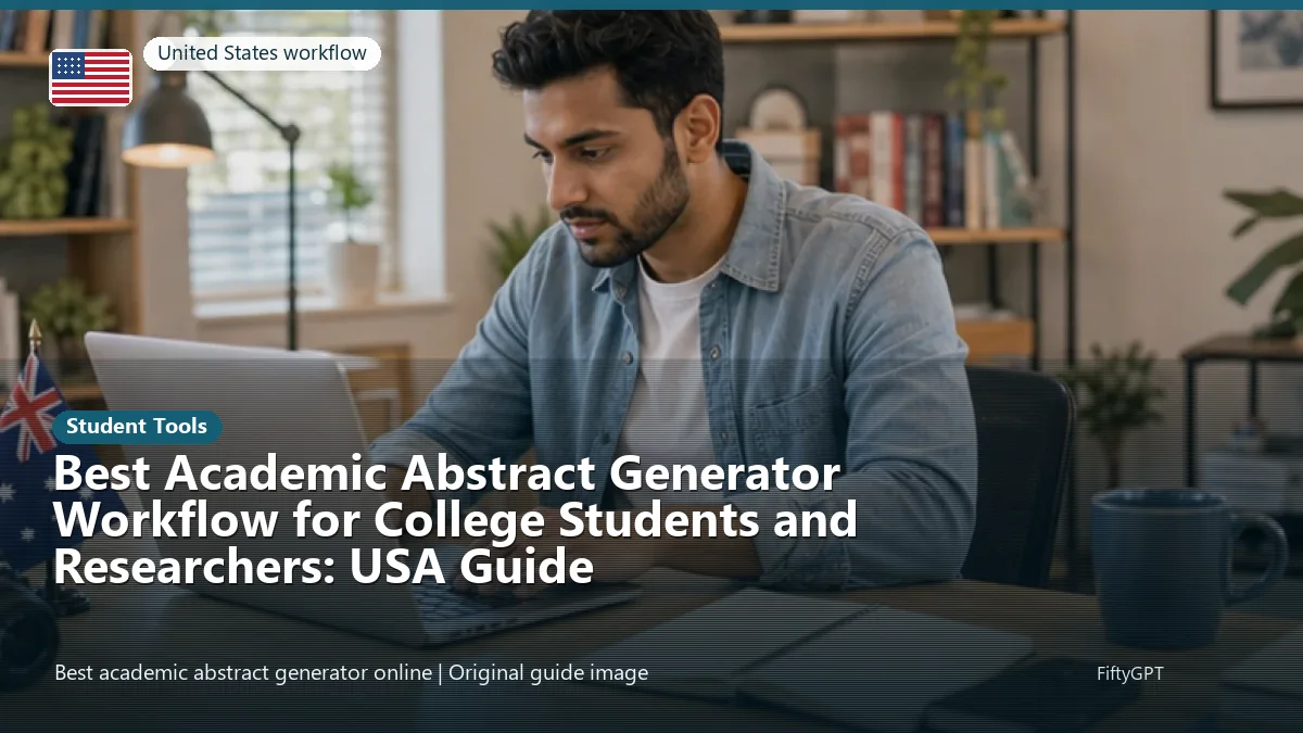 United States person using an online student tools workflow for Best Academic Abstract Generator Workflow for College Students and Researchers: USA Guide