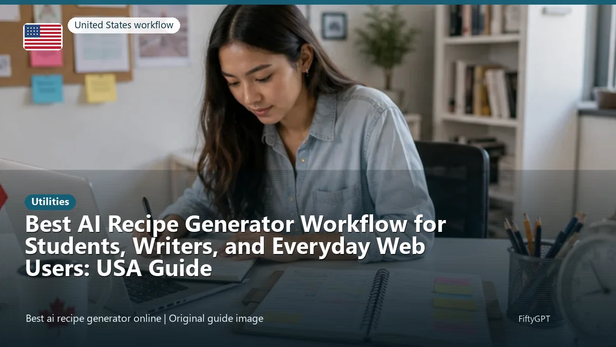 United States person using an online utilities workflow for Best AI Recipe Generator Workflow for Students, Writers, and Everyday Web Users: USA Guide