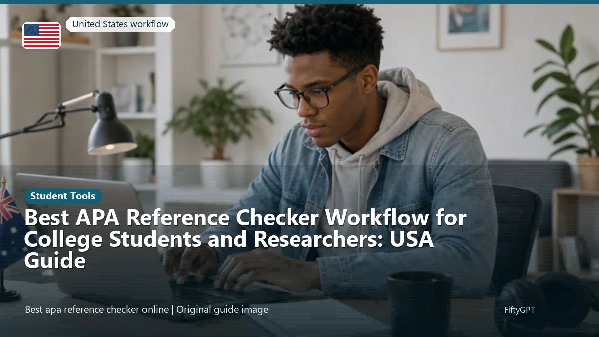 United States person using an online student tools workflow for Best APA Reference Checker Workflow for College Students and Researchers: USA Guide