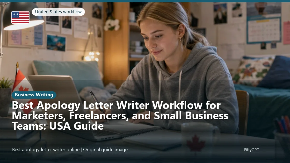 United States person using an online business writing workflow for Best Apology Letter Writer Workflow for Marketers, Freelancers, and Small Business Teams: USA Guide
