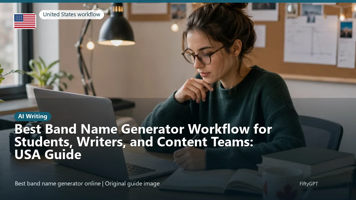 United States person using an online ai writing workflow for Best Band Name Generator Workflow for Students, Writers, and Content Teams: USA Guide