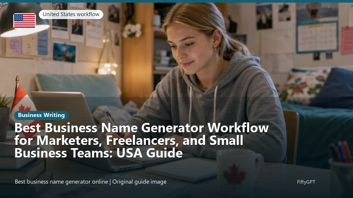 United States person using an online business writing workflow for Best Business Name Generator Workflow for Marketers, Freelancers, and Small Business Teams: USA Guide