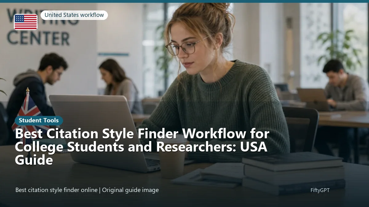 United States person using an online student tools workflow for Best Citation Style Finder Workflow for College Students and Researchers: USA Guide