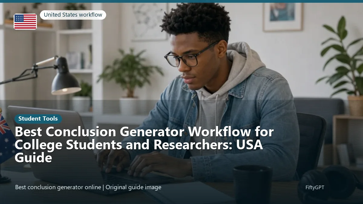 United States person using an online student tools workflow for Best Conclusion Generator Workflow for College Students and Researchers: USA Guide