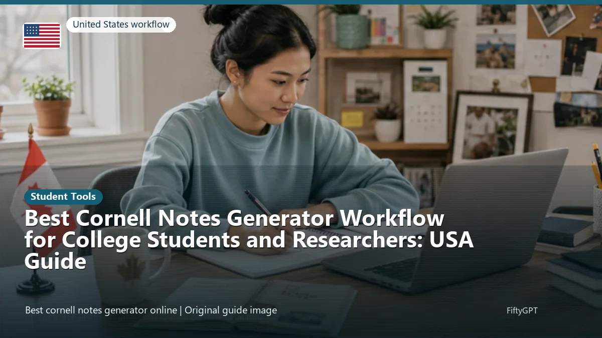 United States person using an online student tools workflow for Best Cornell Notes Generator Workflow for College Students and Researchers: USA Guide