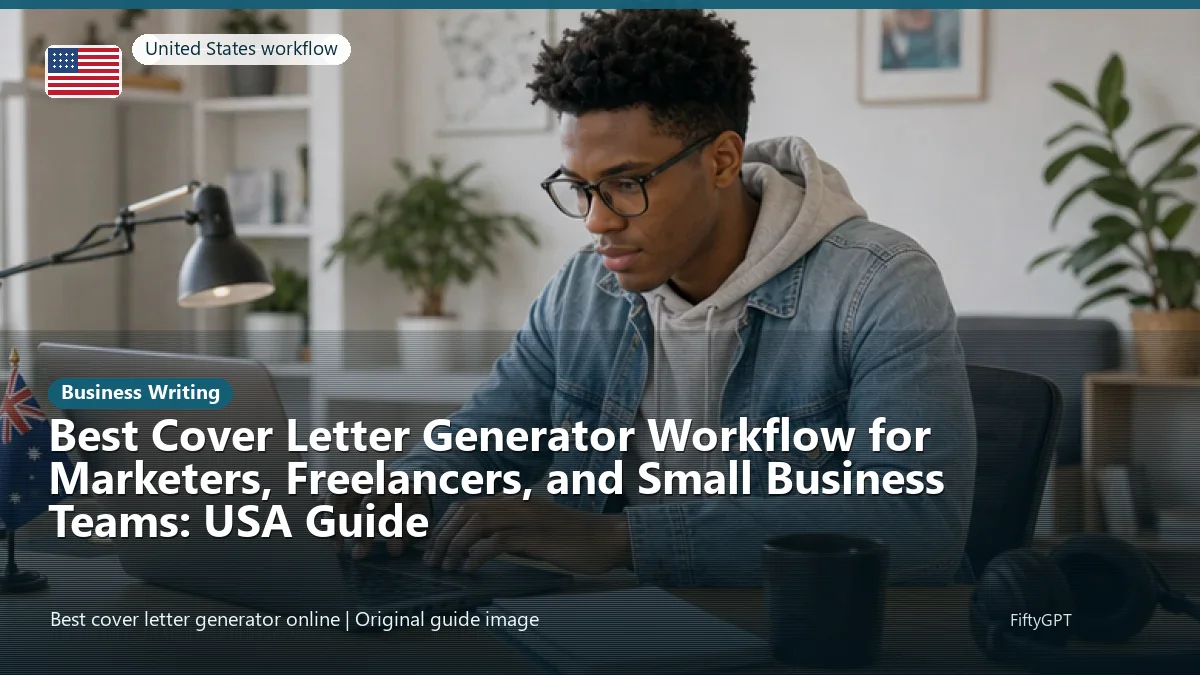 United States person using an online business writing workflow for Best Cover Letter Generator Workflow for Marketers, Freelancers, and Small Business Teams: USA Guide