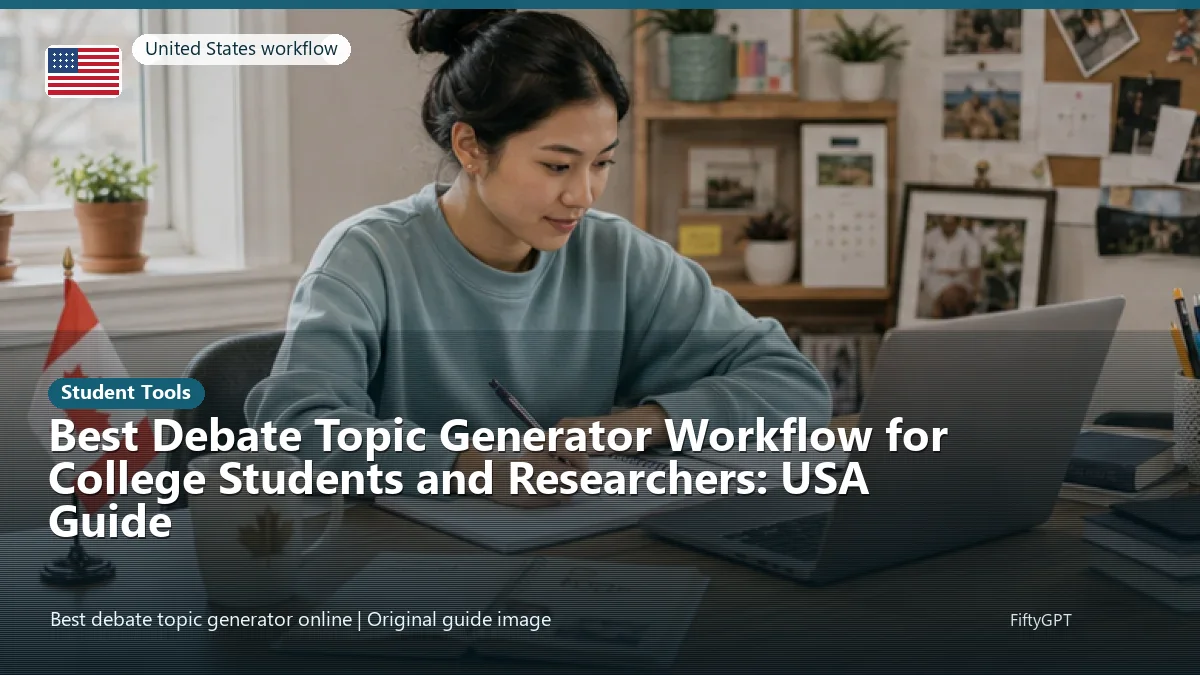 United States person using an online student tools workflow for Best Debate Topic Generator Workflow for College Students and Researchers: USA Guide