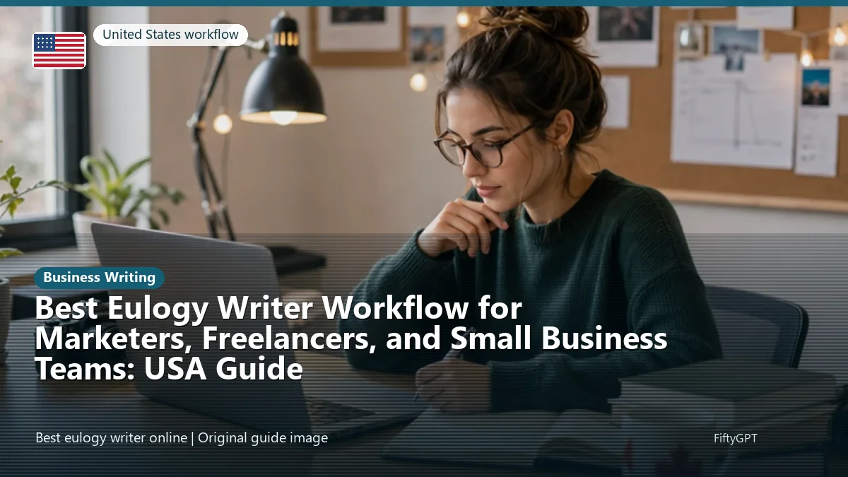 United States person using an online business writing workflow for Best Eulogy Writer Workflow for Marketers, Freelancers, and Small Business Teams: USA Guide