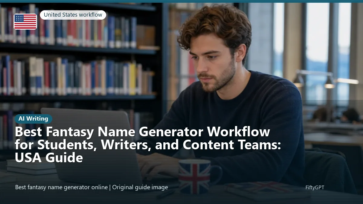 United States person using an online ai writing workflow for Best Fantasy Name Generator Workflow for Students, Writers, and Content Teams: USA Guide