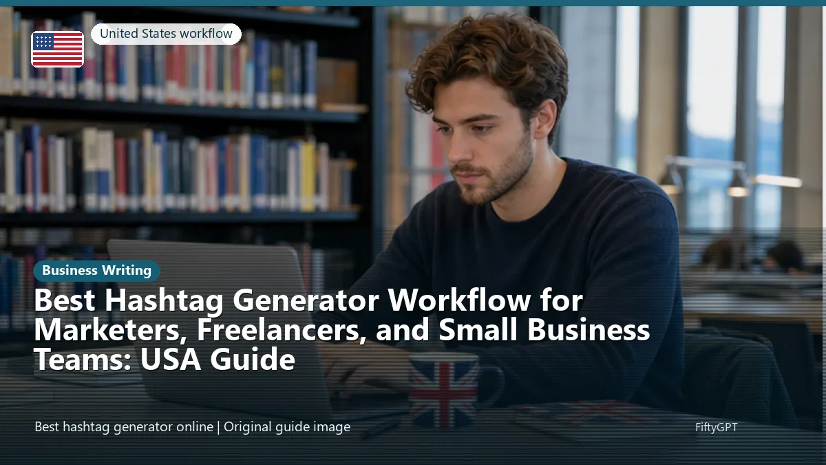 United States person using an online business writing workflow for Best Hashtag Generator Workflow for Marketers, Freelancers, and Small Business Teams: USA Guide