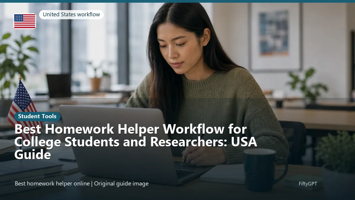 United States person using an online student tools workflow for Best Homework Helper Workflow for College Students and Researchers: USA Guide