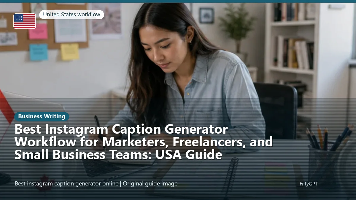 United States person using an online business writing workflow for Best Instagram Caption Generator Workflow for Marketers, Freelancers, and Small Business Teams: USA Guide