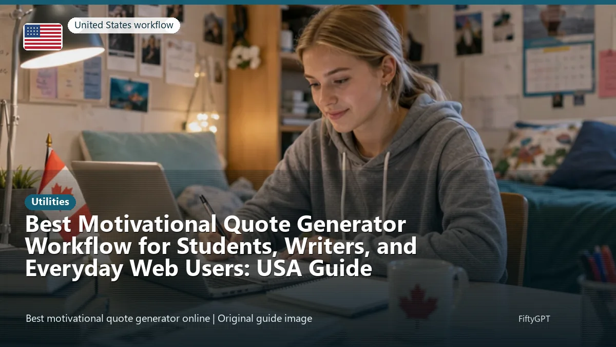 United States person using an online utilities workflow for Best Motivational Quote Generator Workflow for Students, Writers, and Everyday Web Users: USA Guide