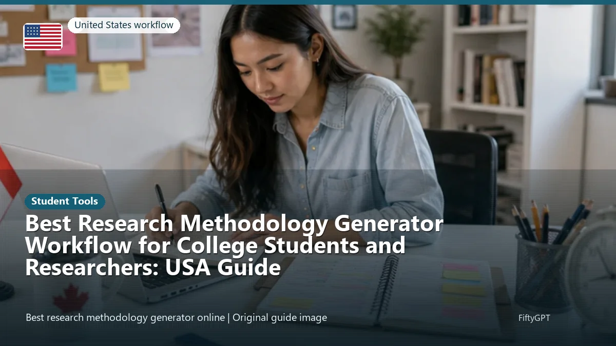 United States person using an online student tools workflow for Best Research Methodology Generator Workflow for College Students and Researchers: USA Guide