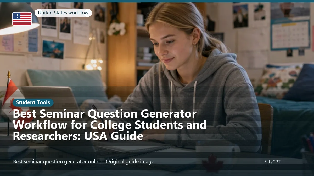United States person using an online student tools workflow for Best Seminar Question Generator Workflow for College Students and Researchers: USA Guide