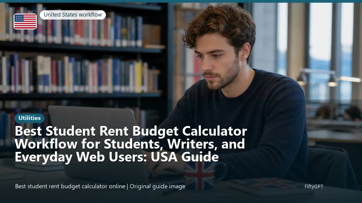 United States person using an online utilities workflow for Best Student Rent Budget Calculator Workflow for Students, Writers, and Everyday Web Users: USA Guide