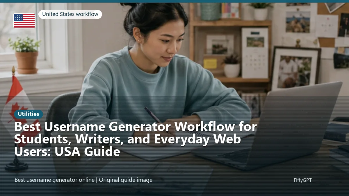 United States person using an online utilities workflow for Best Username Generator Workflow for Students, Writers, and Everyday Web Users: USA Guide