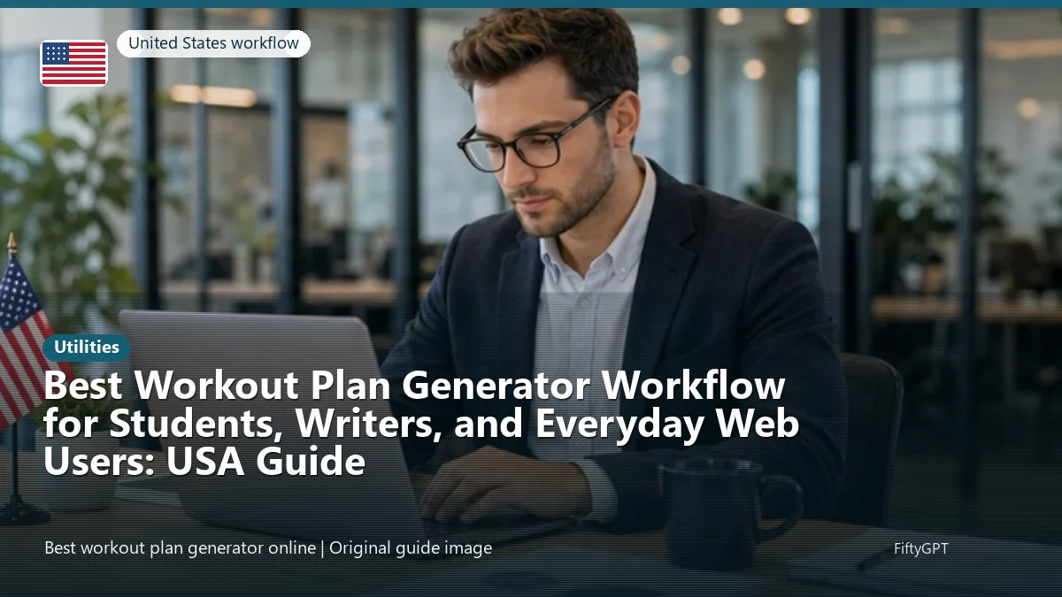 United States person using an online utilities workflow for Best Workout Plan Generator Workflow for Students, Writers, and Everyday Web Users: USA Guide