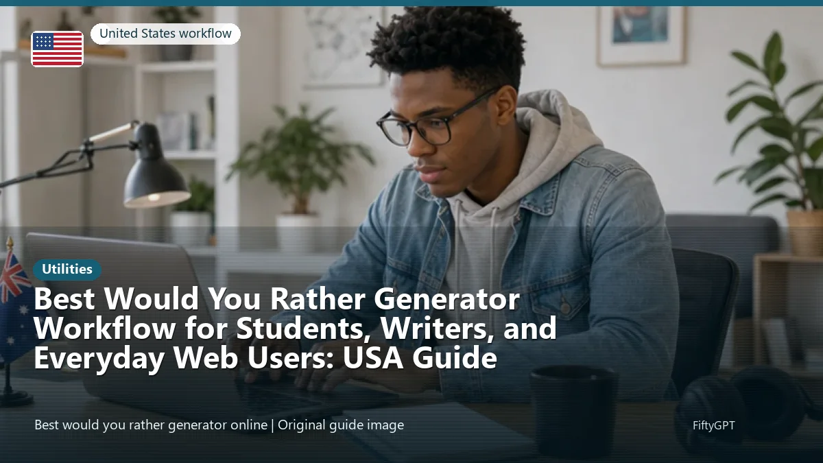 United States person using an online utilities workflow for Best Would You Rather Generator Workflow for Students, Writers, and Everyday Web Users: USA Guide