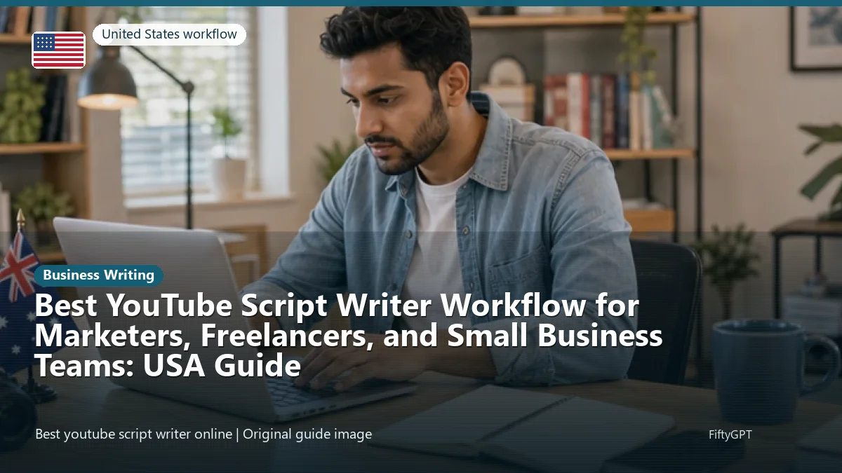 United States person using an online business writing workflow for Best YouTube Script Writer Workflow for Marketers, Freelancers, and Small Business Teams: USA Guide