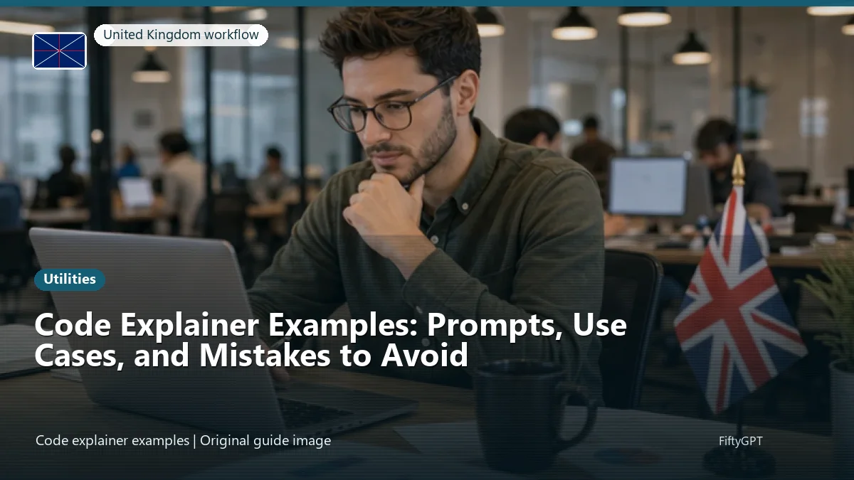 United Kingdom person using an online utilities workflow for Code Explainer Examples: Prompts, Use Cases, and Mistakes to Avoid