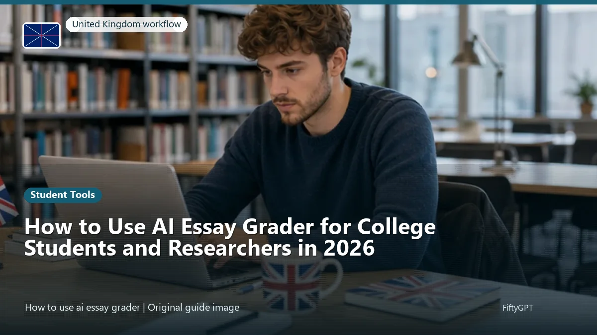 United Kingdom person using an online student tools workflow for How to Use AI Essay Grader for College Students and Researchers in 2026