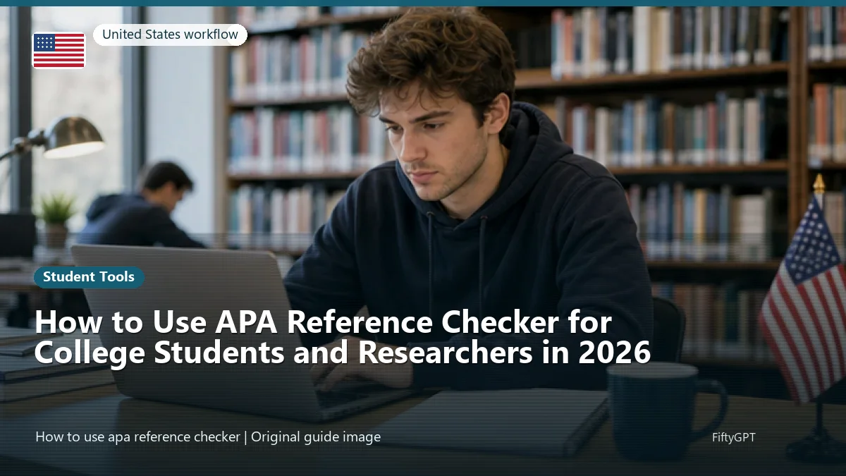 United States person using an online student tools workflow for How to Use APA Reference Checker for College Students and Researchers in 2026