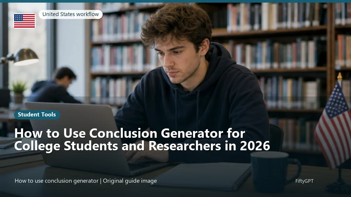 United States person using an online student tools workflow for How to Use Conclusion Generator for College Students and Researchers in 2026