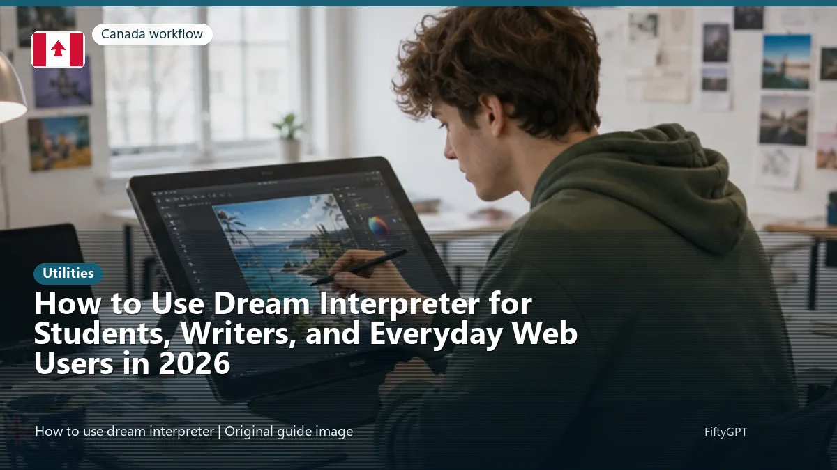 Canada person using an online utilities workflow for How to Use Dream Interpreter for Students, Writers, and Everyday Web Users in 2026