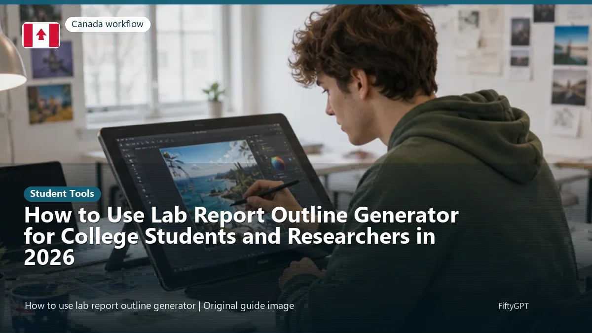 Canada person using an online student tools workflow for How to Use Lab Report Outline Generator for College Students and Researchers in 2026