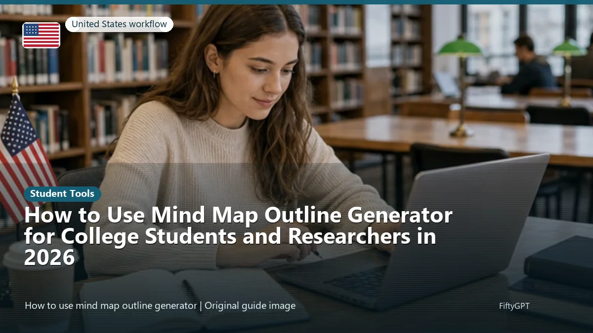 United States person using an online student tools workflow for How to Use Mind Map Outline Generator for College Students and Researchers in 2026