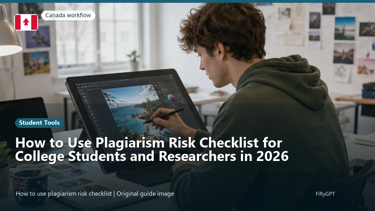 Canada person using an online student tools workflow for How to Use Plagiarism Risk Checklist for College Students and Researchers in 2026