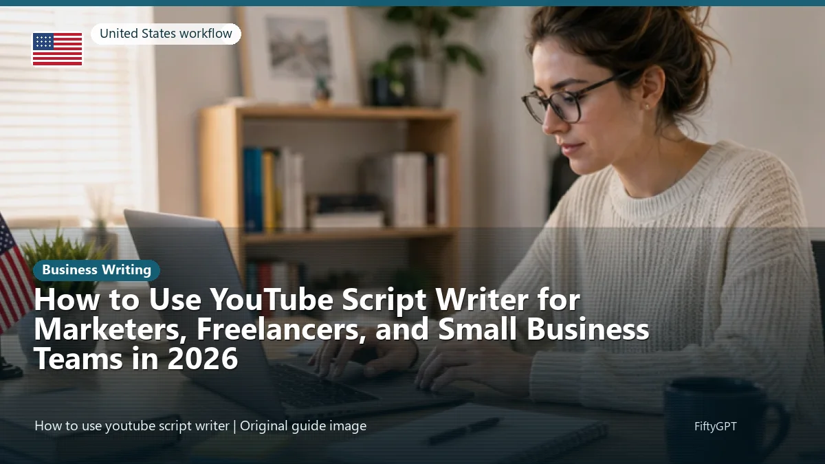 United States person using an online business writing workflow for How to Use YouTube Script Writer for Marketers, Freelancers, and Small Business Teams in 2026