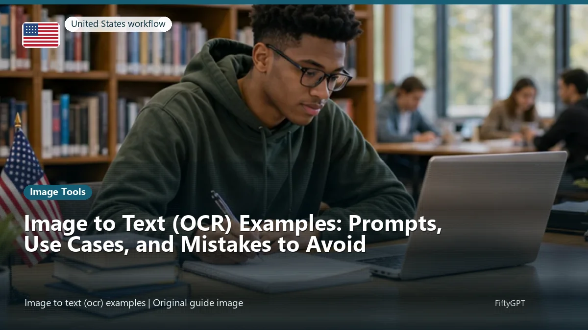 United States person using an online image tools workflow for Image to Text (OCR) Examples: Prompts, Use Cases, and Mistakes to Avoid