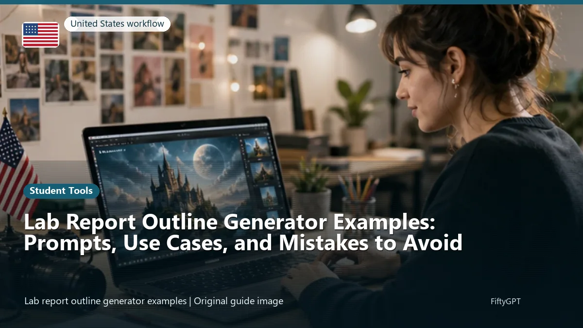 United States person using an online student tools workflow for Lab Report Outline Generator Examples: Prompts, Use Cases, and Mistakes to Avoid