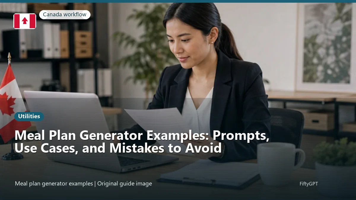 Canada person using an online utilities workflow for Meal Plan Generator Examples: Prompts, Use Cases, and Mistakes to Avoid