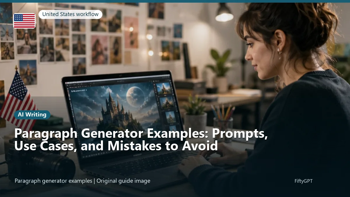 United States person using an online ai writing workflow for Paragraph Generator Examples: Prompts, Use Cases, and Mistakes to Avoid