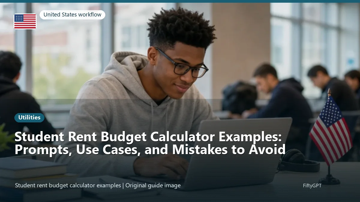 United States person using an online utilities workflow for Student Rent Budget Calculator Examples: Prompts, Use Cases, and Mistakes to Avoid