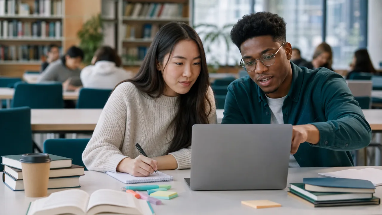 Person using Cornell Notes Generator on a laptop in a clean workspace
